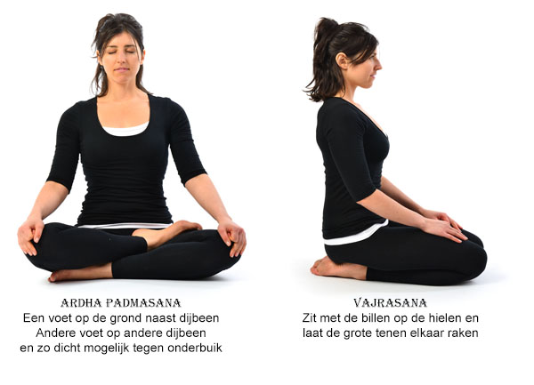 Zit Asana's - ArdhaPadmasana & Vajrasana