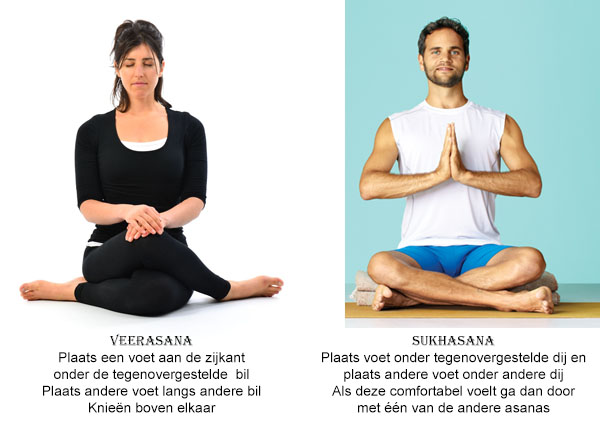 Zit Asana's - Veerasana & Sukhasana