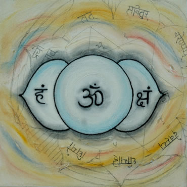 Ajna 3de Derde Oog 6de Chakra Sri Shri Yantra Aum Ohm Om Ang 