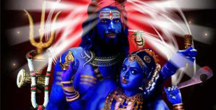 Krama Tantrik Kashmir - Blue Shiva&Goddess India - Tantra tempel