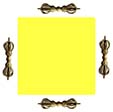 Symbol Aarde: Yellow Square & 4 Vajras - TantraTempel