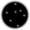 Symbol Ruimte: Zwarte bol met kleurige bolletjes erin - TantraTempel