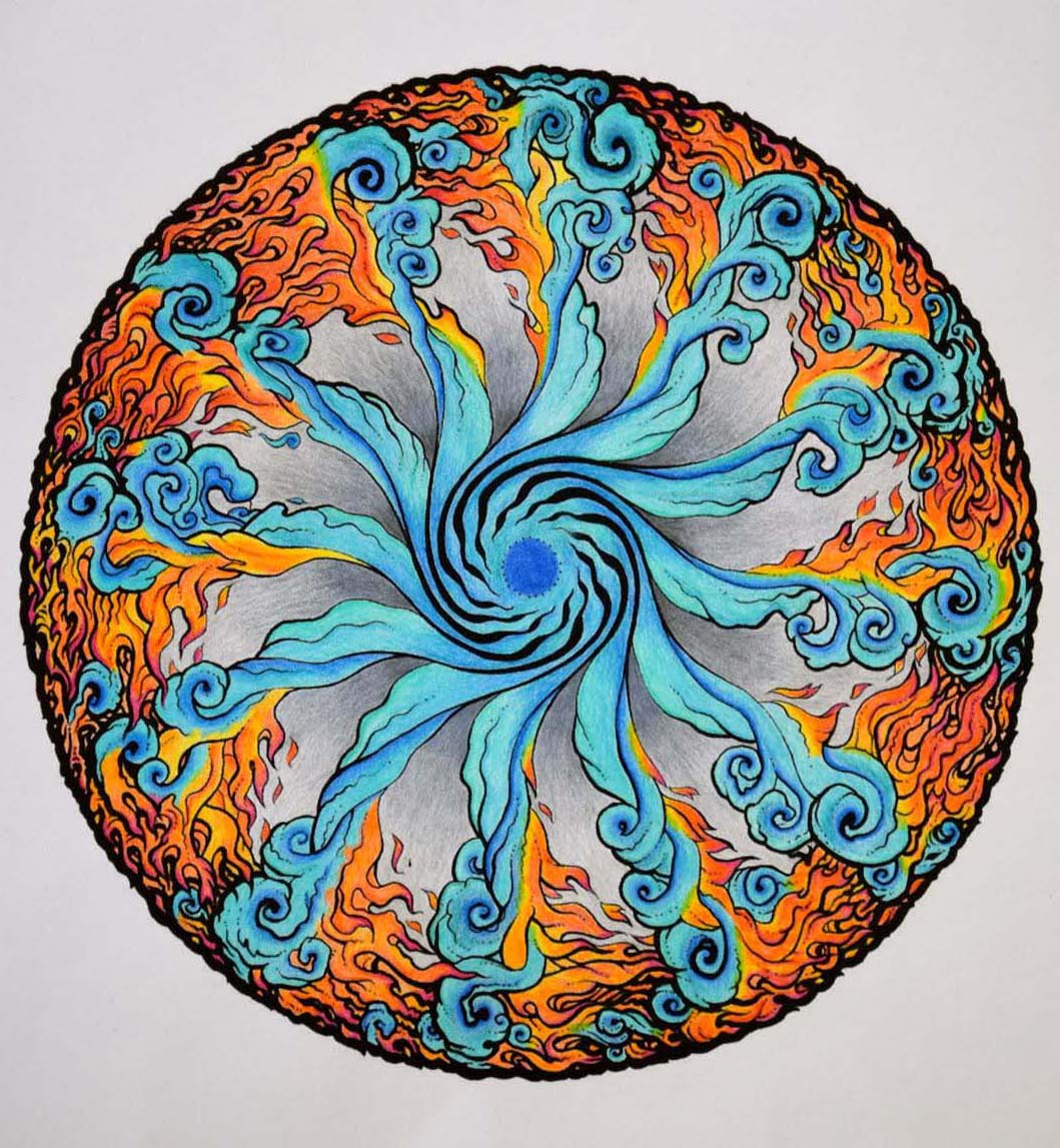 Wheel of Fire Colored - Firewheel - Fire-Wheel - Vuur-Wiel 